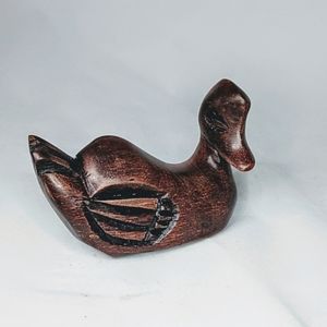 Vintage hand-carved wood duck